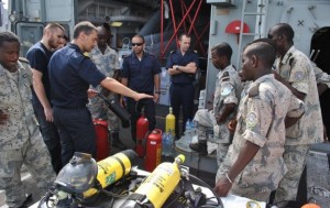 EU personnel train with the Djiboutian Coast Guard, but who does one work with in Somalia?