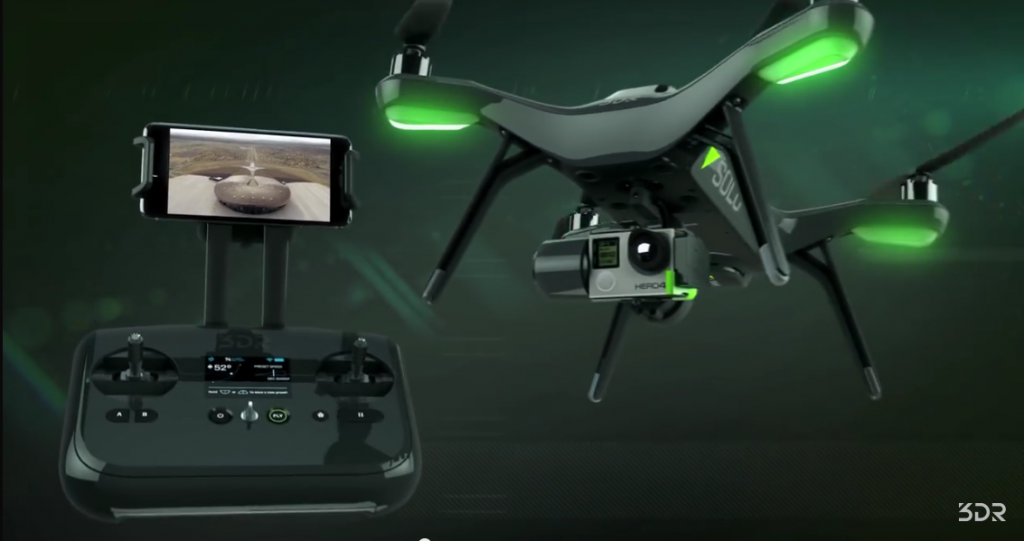 The upcoming 3DR Solo UAS will feature autonomous flight and camera control with real time video streaming for $1,000 (3drobotics.com)