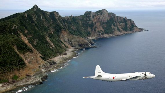 Japanese air patrol over the Senkaku Islands