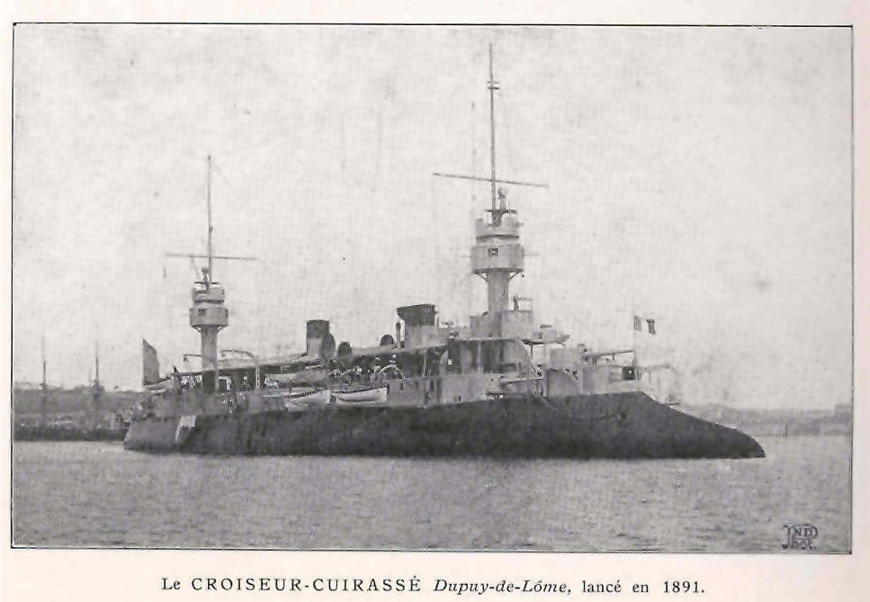 Dupuy de L?me, an early armored cruiser. (Freshwater and Marine Image Bank)