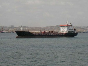The hijacked Luxembourg-flagged tanker MT Gascogne.
