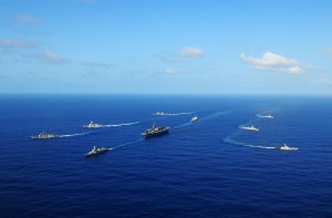 A U.S. Navy carrier strike group deploys off the coast off Benin. Just in case. 