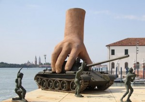 An artist's conception of the Giant Hand in action.