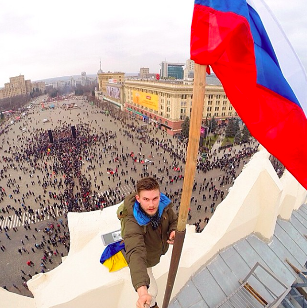 Russian Flag is Raised in Kharkiv, Ukraine. Photo Credit: Doctrine Man