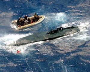 Drug trafficking using submarines