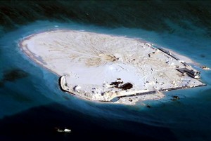 China continues land reclamation in Johnson South Reef in the South China Sea, otherwise known as the Mabini Reef by the Philippines and Chigua Reef by China. 