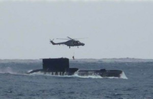 A "narco-submarine" is apprehended off Honduras