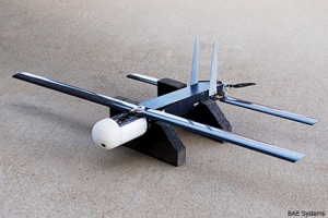 The Coyote UAV, developed by BAE, used by the LOCUST program
