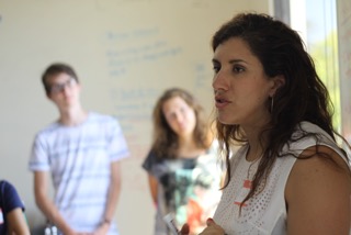The author leads a workshop at the Silicon Valley Innovation Academy in July 2015