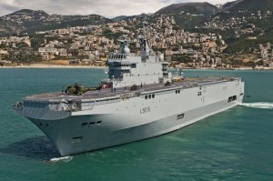 France's Mistral-class Dixmude warship in Jounieh bay, Lebanon. (Source: Wikicommons)