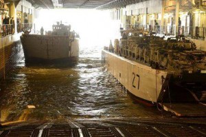 Amphibious Operations aboard a Mistral during Exercise LION MISTRAL in 2014.