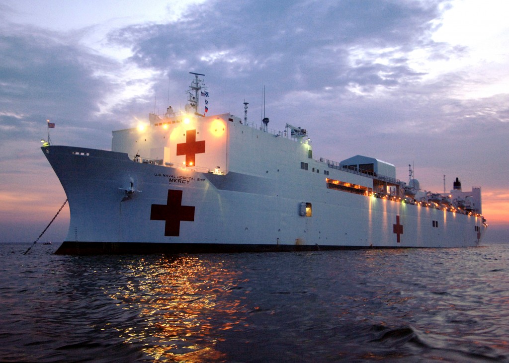 Airmen set sail aboard USNS Mercy for humanitarian mission
