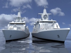 The German Navy's next project: Multi-role combat ships MKS180 (artist conception). 