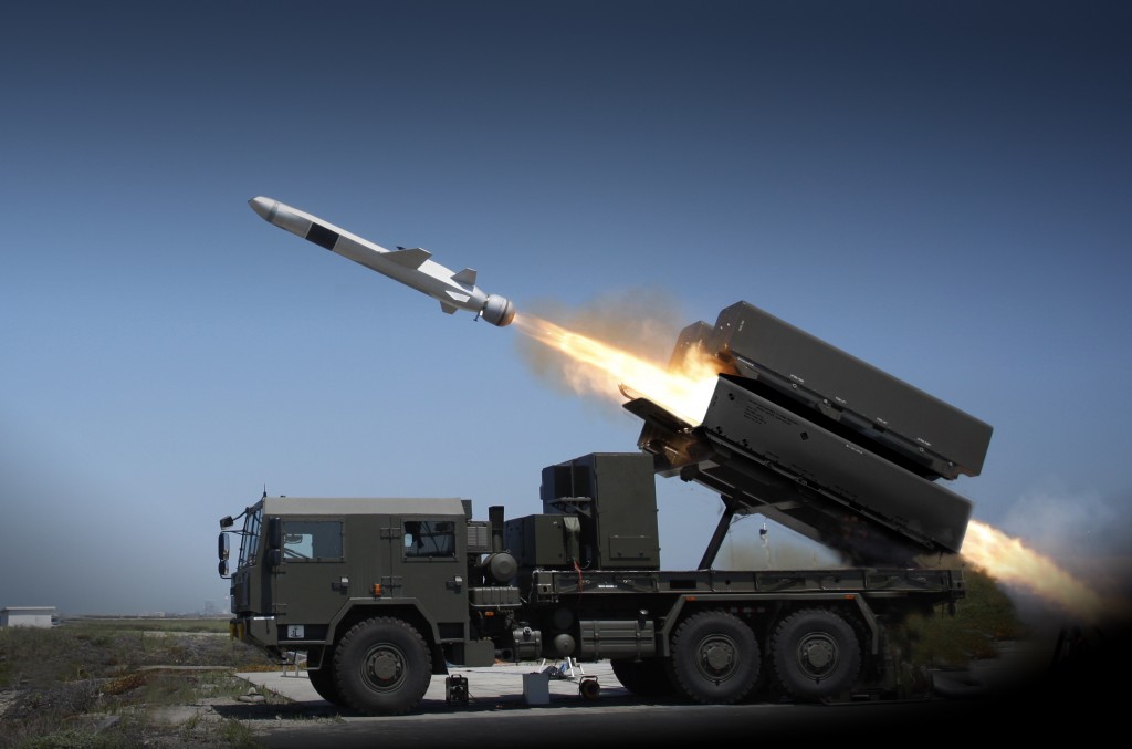 Norweigan Strike Missile (NSM) launched from a truck, Kongsberg photo. 