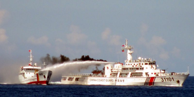  Heated altercation between a Chinese Coast Guard Cutter and a Vietnamese vessel in the South China Sea.