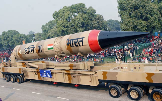 India's Agmi-III intermediate range ballistic missile.