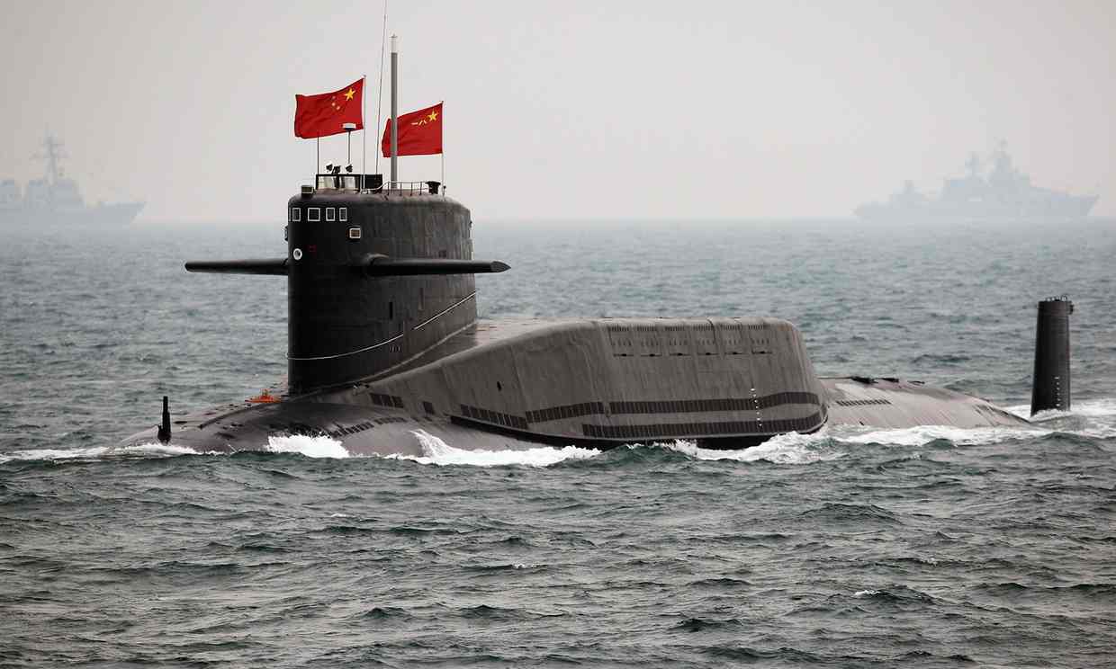 A People's Liberation Army Navy submarine . Photograph: Guang Niu/Getty Images