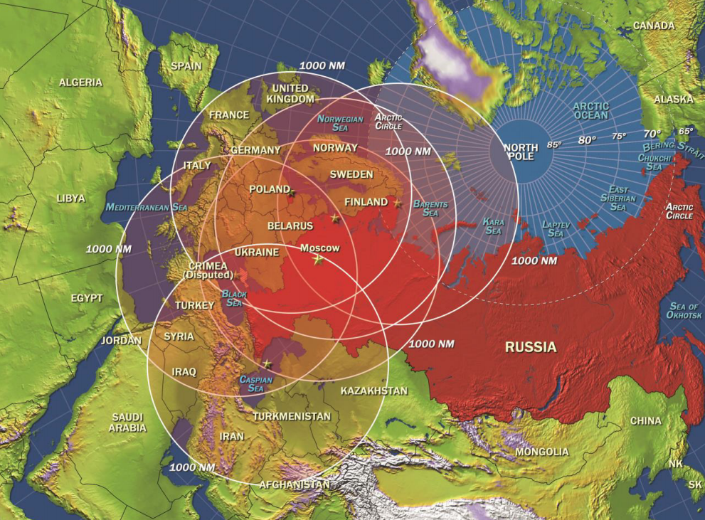 1000 nm rings, perceived TLAM threat to Russian homeland.