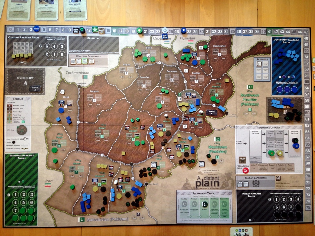 A Distant Plain by Volko Ruhnke and Brian Train. (Juha Kettunen via BoardGameGeek)