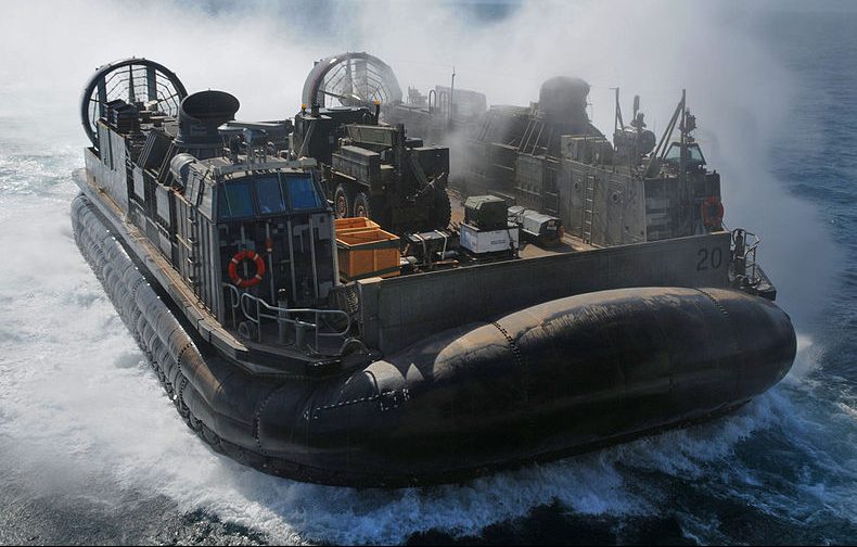 ULF OF ADEN (Oct. 1, 2012) A landing craft air cushion prepares to enter the well deck of the amphibious transport dock ship USS New York (LPD 21). New York is part of the Iwo Jima Amphibious Ready Group with the embarked 24th Marine Expeditionary Unit and is deployed in support of maritime security operations and theater security cooperation efforts in the U.S. 5th Fleet area of responsibility. The U.S. Navy is reliable, flexible, and ready to respond worldwide on, above, and below the sea. Join the conversation on social media using #warfighting. (U.S. Navy photo by Mass Communication Specialist 2nd Class Zane Ecklund/Released)