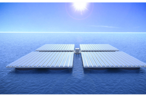 The solar panels use a giant platform that remains steady in rough seas (Credit: UT Wien)