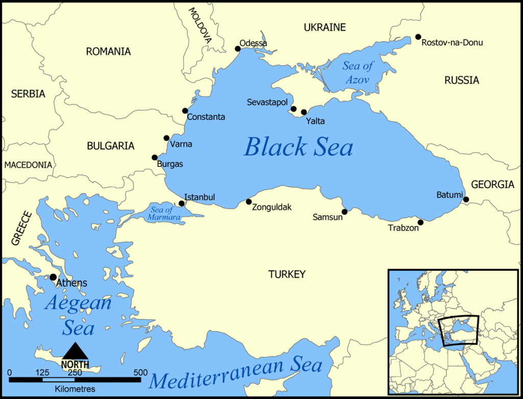 Detailed Map Of Russian Black Sea Coast