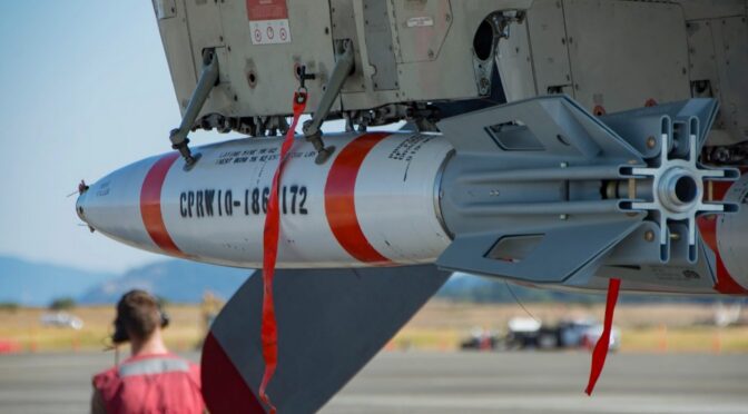 Featured Image: A Mark-63 Quickstrike Mine is mounted on a P-3 Orion aircraft. (US Navy photo)