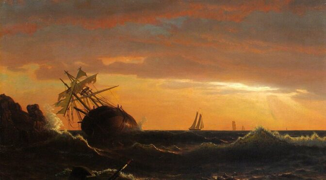 Albert Bierstadt - Beached Ship